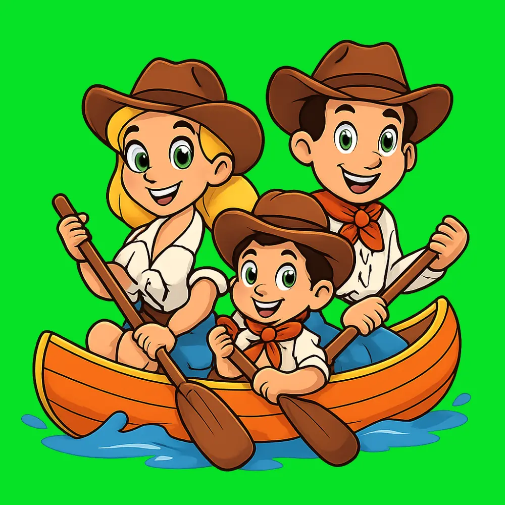Canoe: 3 seats - 8 km Family Course